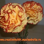 Гвоздики из салфеток своими руками