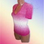 Random image: Модель KELA.RU № 002 Пуловер с короткими рукавами "Городская роза"