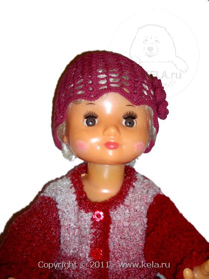 Модель KELA.RU № 056 Ажурная шапочка с розой