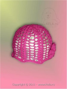 Модель KELA.RU № 059 Ажурная шапочка с розой