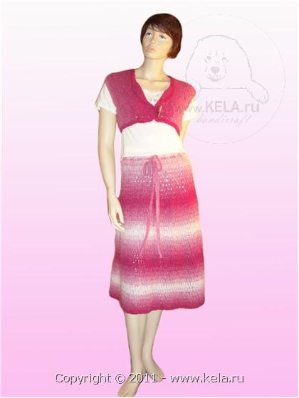 Платье-юбка-сарафан вязание крючком