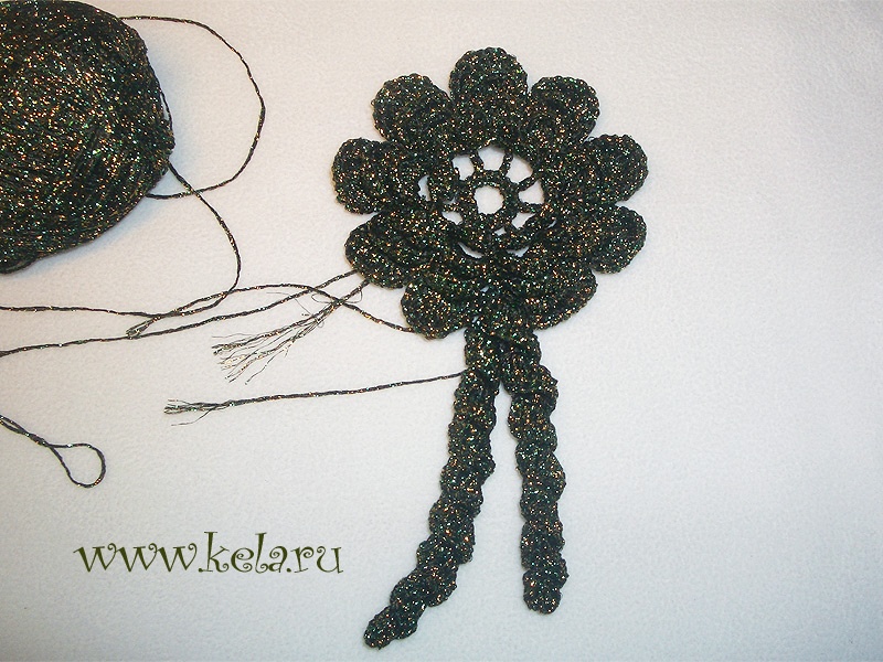 Схема розы ирландское кружево цветок вязание крючком