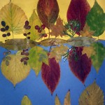 Random image: картина отражение из осенних листьев, аппликация, фитоживопись