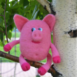 Random image: Свинка, валяние из шерсти игрушки