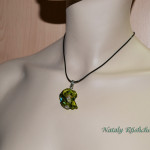 Random image: Кулон зеленая ракушка, лэмпворк