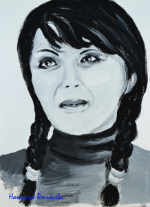 Портрет женщины, гуашь, художник Ртищева Наталья Владимировна