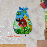 Random image: Часы Angry Birds, роспись красками по дереву, ручная работа, художник Ртищева Наталья Владимировна