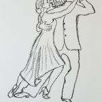 Random image: зарисовки людей, масляная пастель, танго