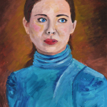 Random image: Рисунок гуашью, портрет женщины, художник Наталья Ртищева, рисунок головы